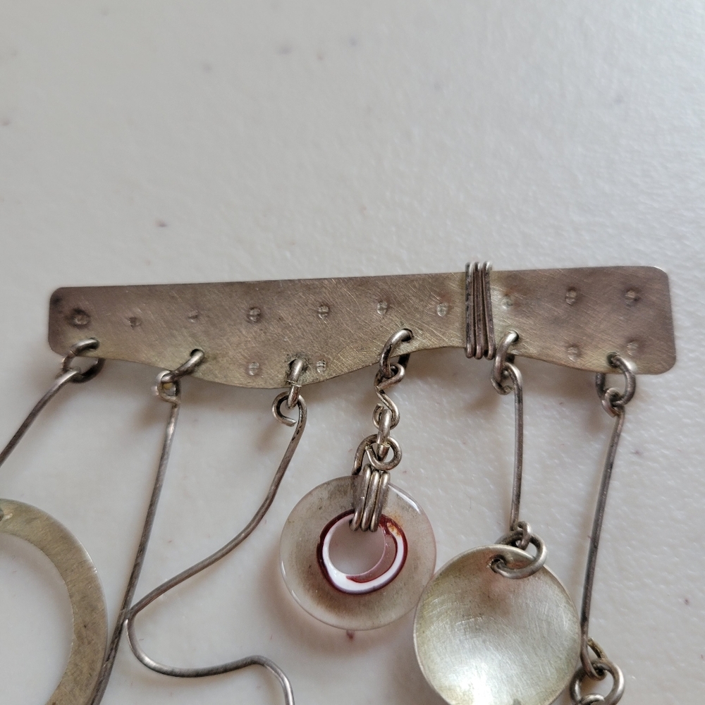 Contemporary Mixed Materials Brooch View 2